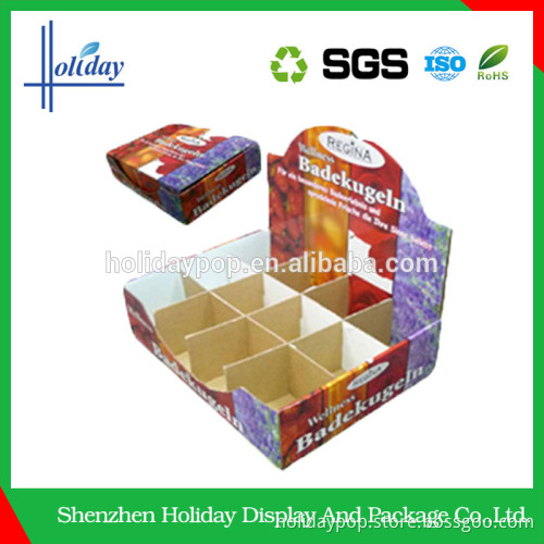 Convenient to transport Easy to assemble corrugated counter display box